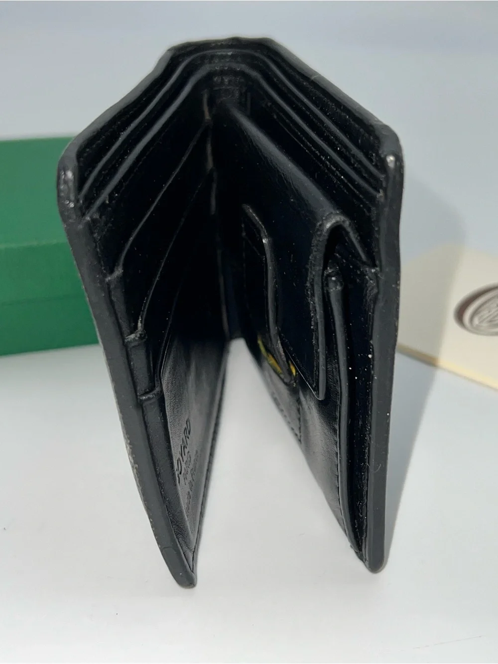 Goyard Black Leather Goyardine Saint Florentin Bifold Multi-Compartment Wallet